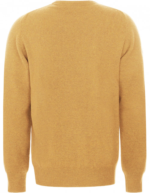 Lambswool round neck sweater | Harvest Gold