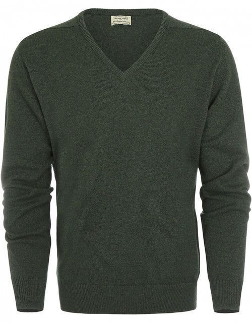 William Lockie Pullover Lambswool V-neck | Rosemary