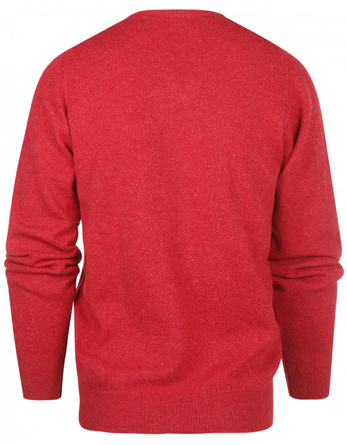 William Lockie Pullover Lamswol V-hals | Poppy Melange