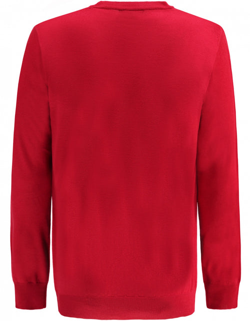 Pullover merino wol v-hals | Rood