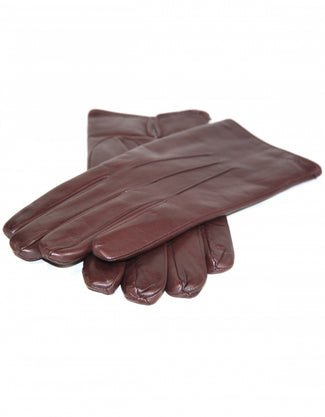 Leather Glove with Cashmere Lining | Brown