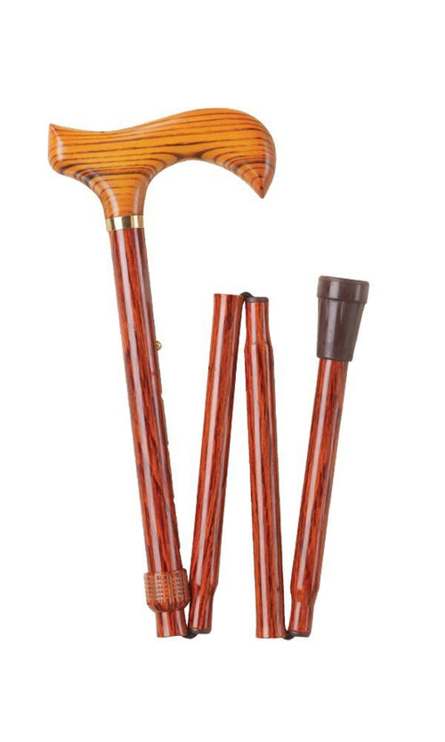 Folding Walking Stick | Wood effect