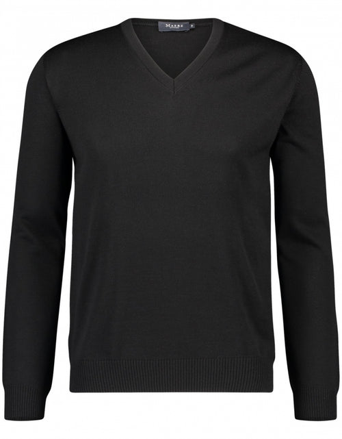 Merino wool v-neck sweater | Black