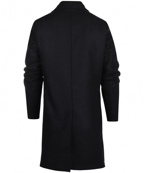 Long coat wool mix Hans | Blue