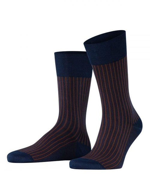 Oxford Neon Stripe Men's Socks | Blue