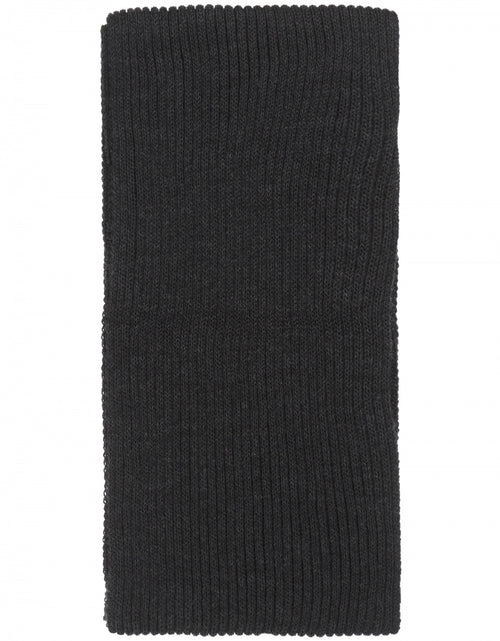 Scarf knitted wool | Charcoal