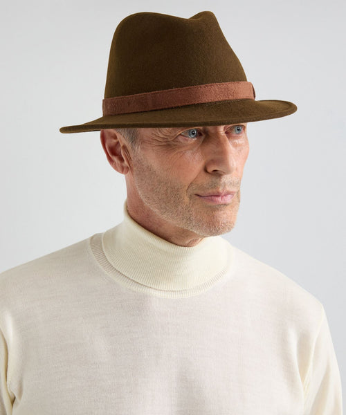 Sporty Wool Felt Hat | Brown