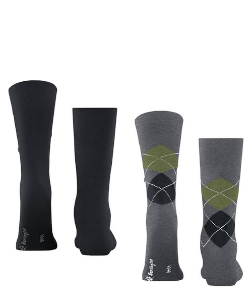 Everyday Argyle Mix 2-Pack Men's Socks | Grey