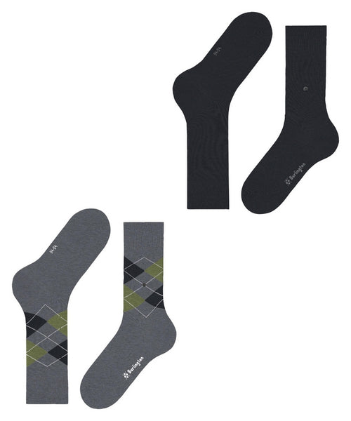 Everyday Argyle Mix 2-Pack Men's Socks | Grey