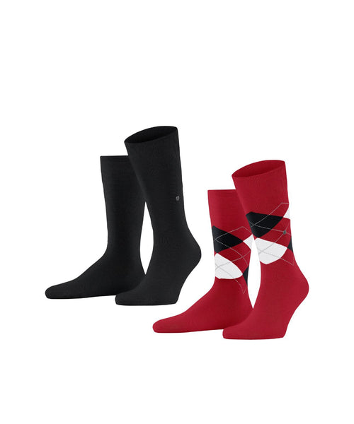 Everyday Argyle Mix 2-Pack Heren Sokken | Rood