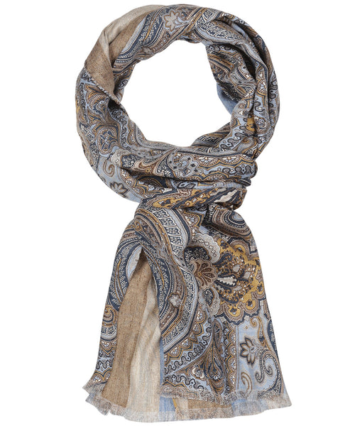 Scarf Double Silk | Blue