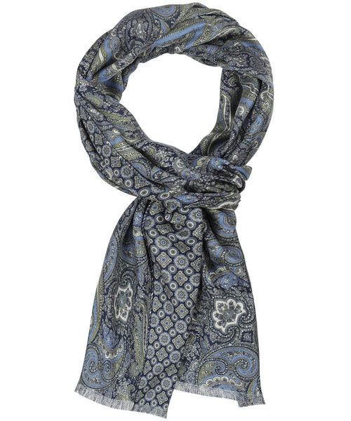 Scarf Double Silk | Blue