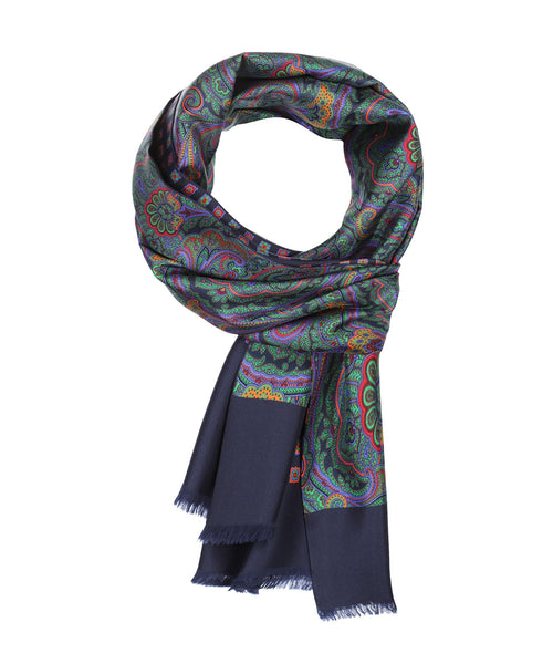 Scarf Double Silk | Blue