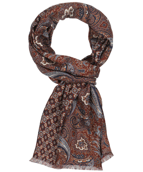 Scarf Double Silk | Brown