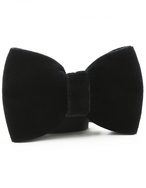 Fluweel velour bowtie | Navy Blauw