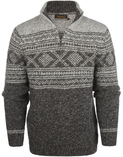 Fisherman High Zip Sweater | Grey