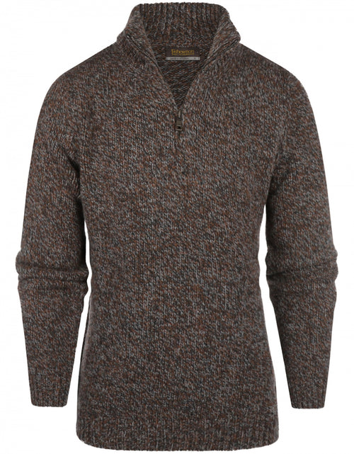 Fisherman Zip-up Sweater | Brown