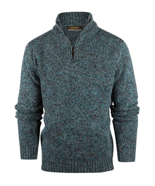 Fisherman Zip-up Sweater | Green