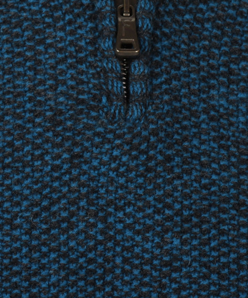 Sweater with zipper | Blue