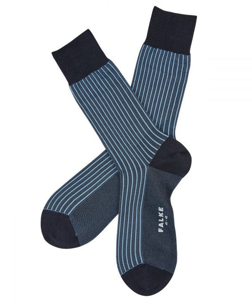 Oxford striped men's socks | Blue