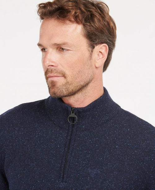 Tisbury High Zip Sweater | Navy Blue