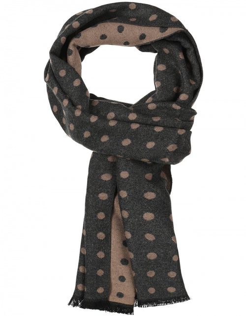 Viscose Scarf with classic Print | Grey