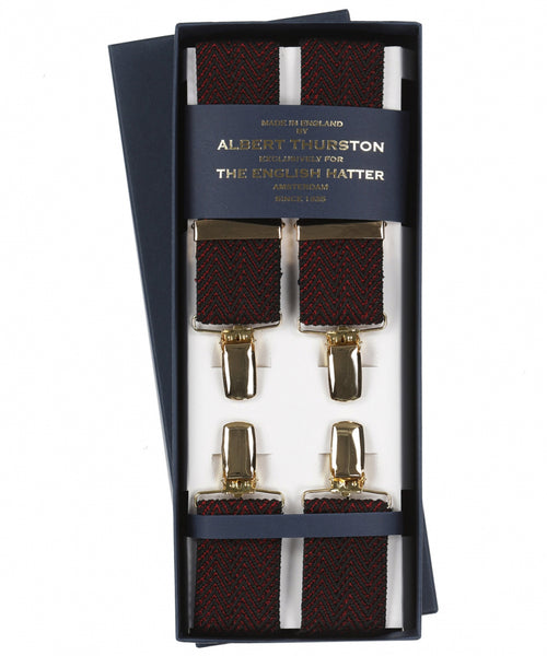 Stylish clip-on suspenders | Red