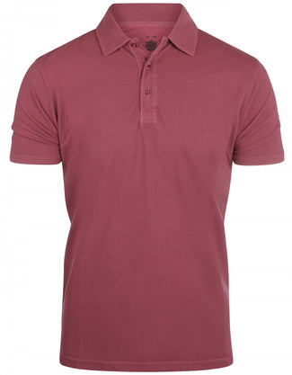 Polo washed korte mouw | Rood