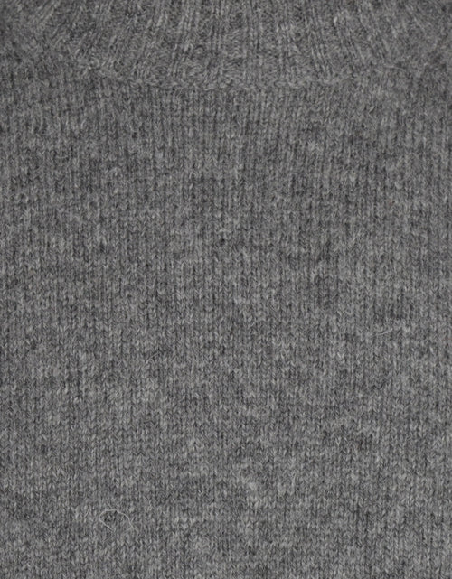 Alan Paine Shetland Crew Neck Pullover | Grey