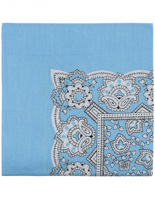 Farmer's Handkerchief | Flower Light Blue