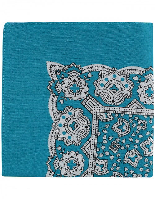 Farmer's Handkerchief | Flower Turquoise