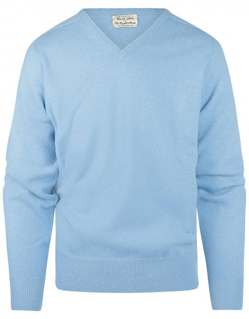 William Lockie Pullover Lambswool V-neck | BlueSky