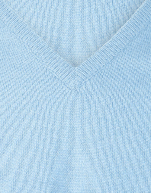 William Lockie Pullover Lambswool V-neck | BlueSky