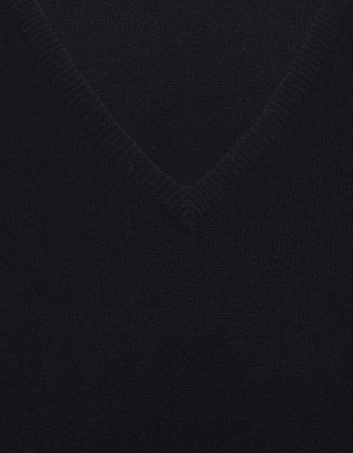 William Lockie Pullover Lambswool V-neck | Navy