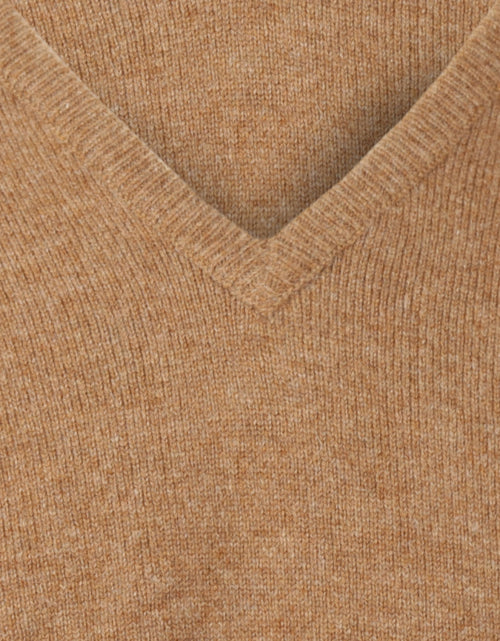 William Lockie Pullover Lambswool V-neck | Driftwood