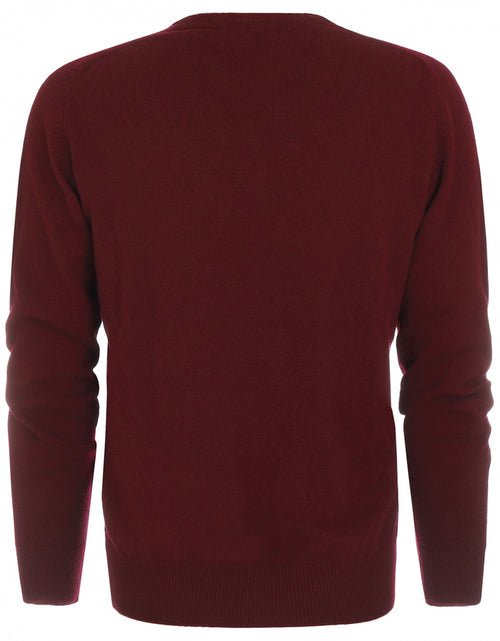 William Lockie Pullover Lamswol V-hals | Bordeaux