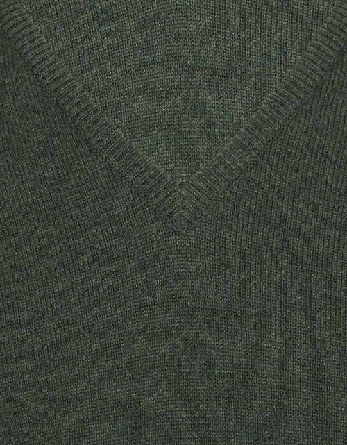 William Lockie Pullover Lambswool V-neck | Rosemary