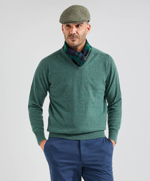 William Lockie Pullover Lamswol V-hals | Moorland