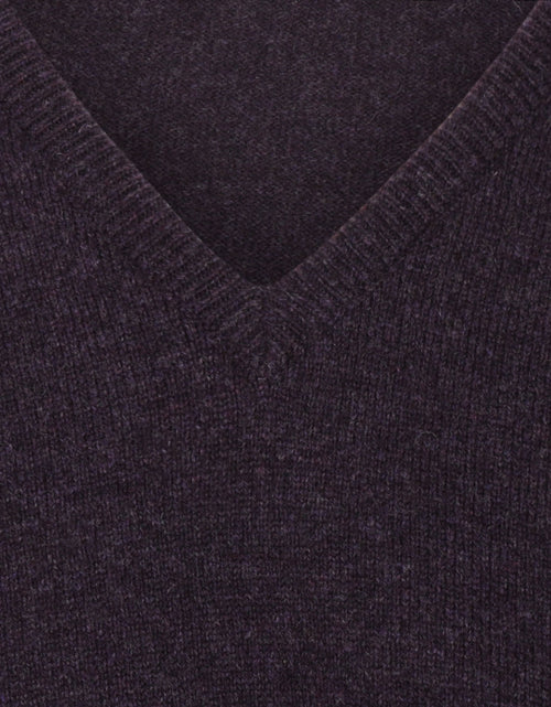 William Lockie Pullover Lamswol V-hals | Elderberry