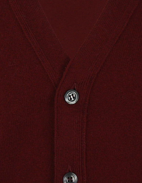 Button Vest Lambswool | Bordeaux