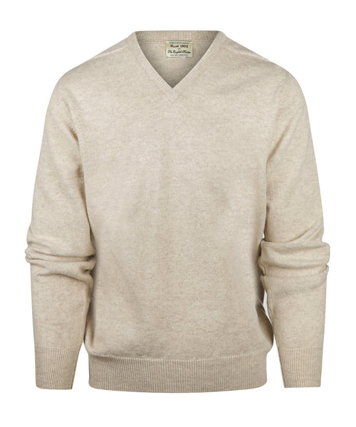 Pullover Lamswol dutch fit v-hals | Linen