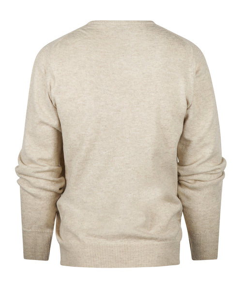 Pullover Lamswol dutch fit v-hals | Linen