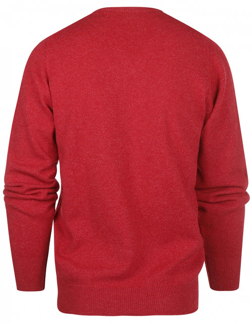 Pullover Lambswool dutch fit v-neck | Poppy Melange