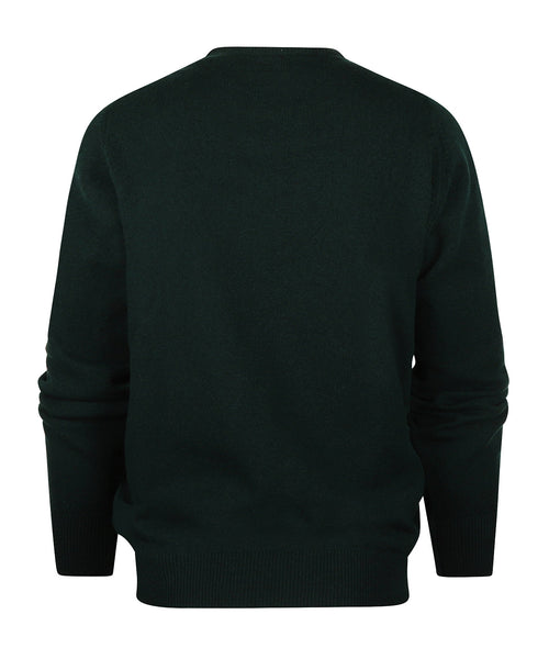 Pullover Lamswol dutch fit v-hals | Tartan Green