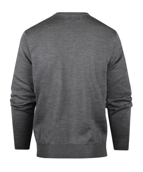 Pullover merino wol v-hals | Grijs