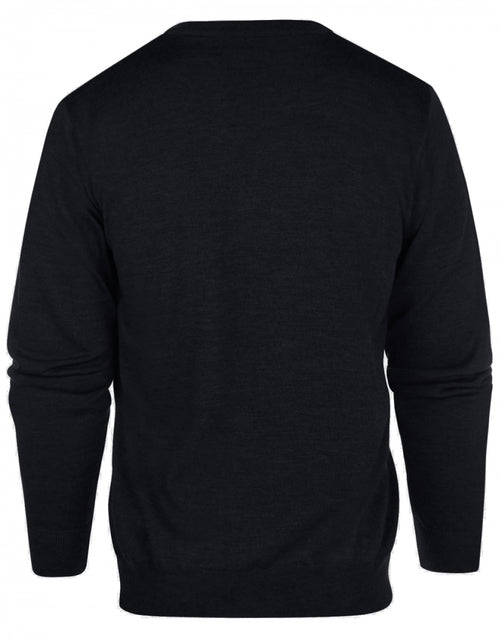 Pullover merino wol v-hals | Blauwgrijs