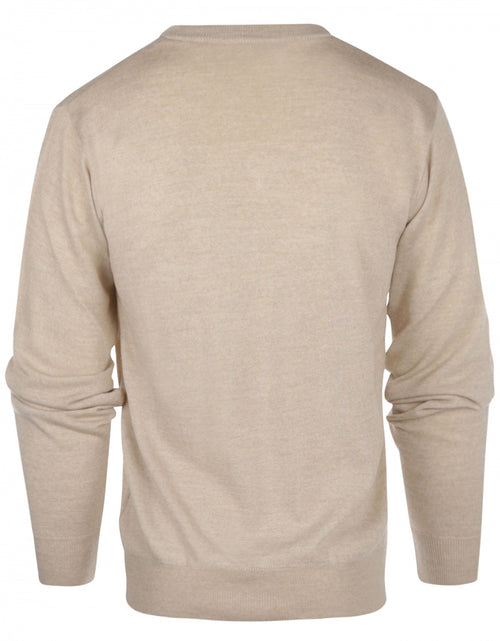 Pullover merino wol v-hals | Beige