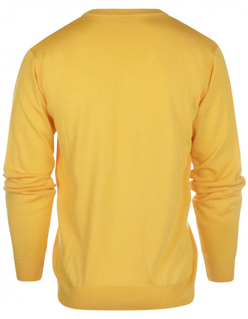 Pullover merino wol v-hals | Geel