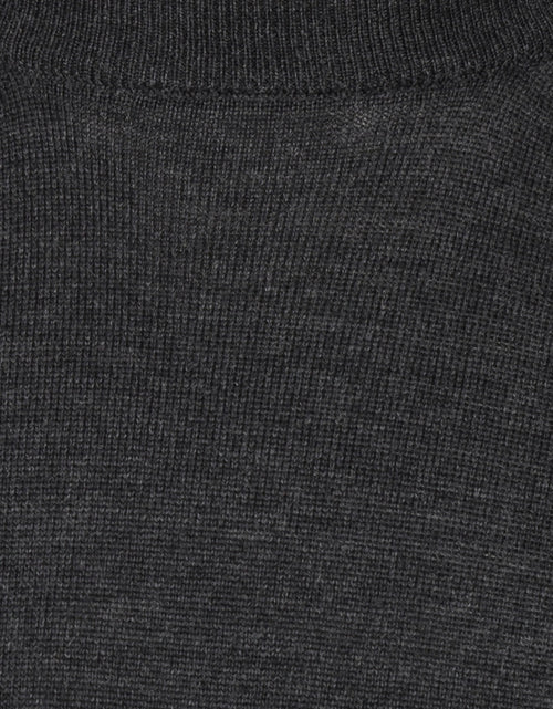 Merino wool round neck sweater | Charcoal