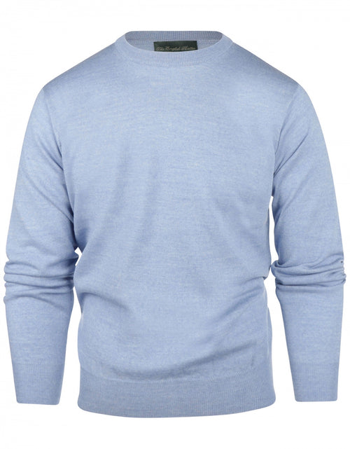 Merino wool round neck sweater | Light Blue